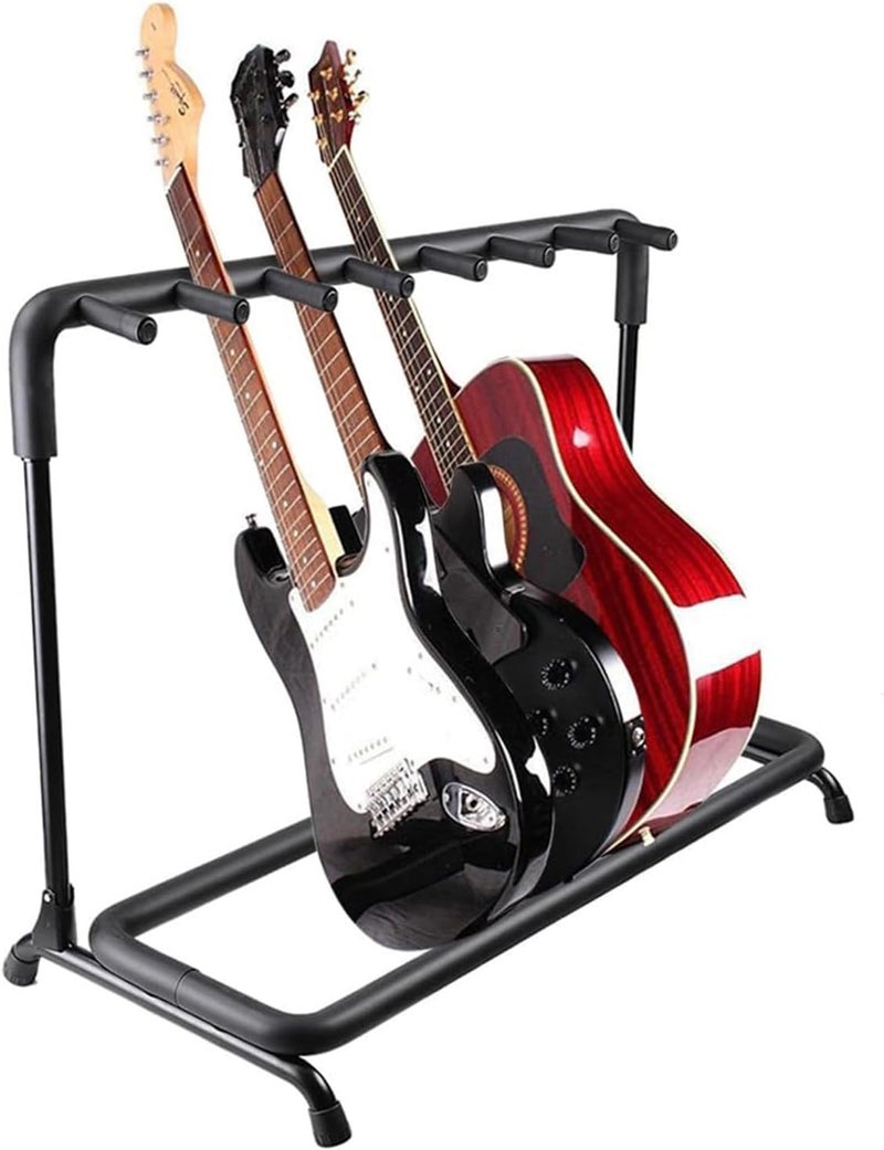 5 Core Multi Guitar Stand Rack Heavy Duty 7 Guitars Holder Universal Multi Storage for Band Stage Acoustic Electric and Bass Soporte Para Guitarra GRack 7N1 OVAL - Image 1